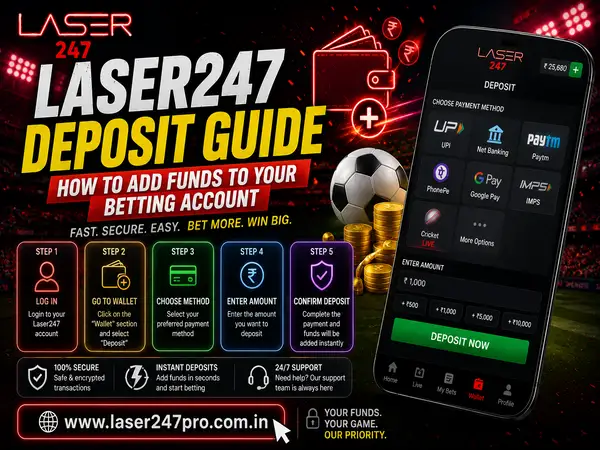 Laser247 Deposit Guide – How to Add Funds to Your Betting Account