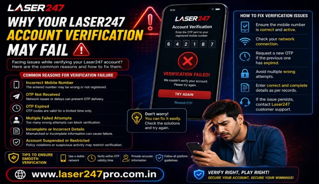Why Your Laser247 Account Verification May Fail