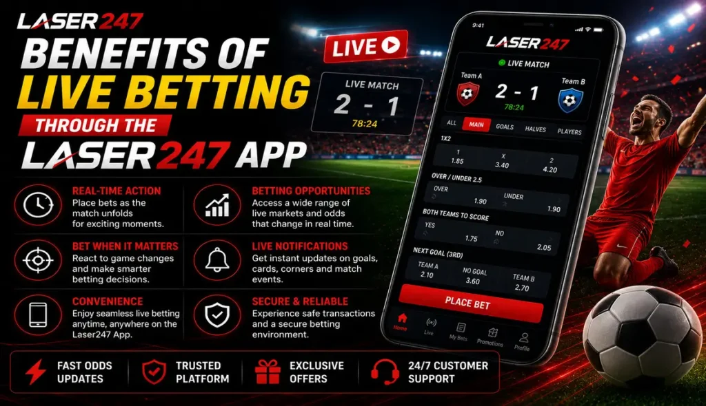 Benefits of Live Betting Through the Laser247 App