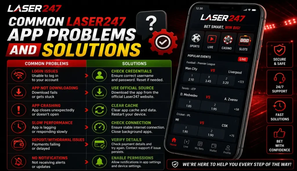 Common Laser247 App Problems and Solutions