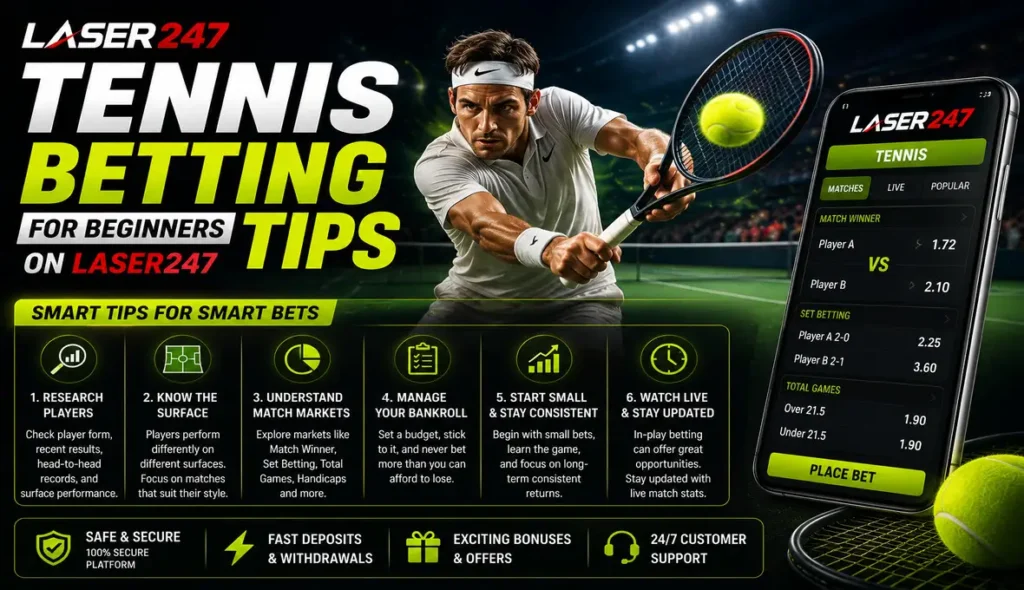 Tennis Betting Tips for Beginners on Laser247